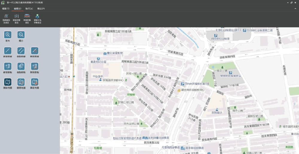 HTSS交通模擬系統 – 道路路網